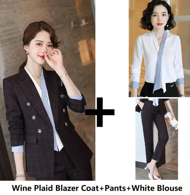 Kockás hivatalos öltöny