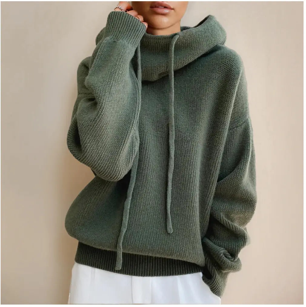 Női merinógyapjú garbós Pulóver